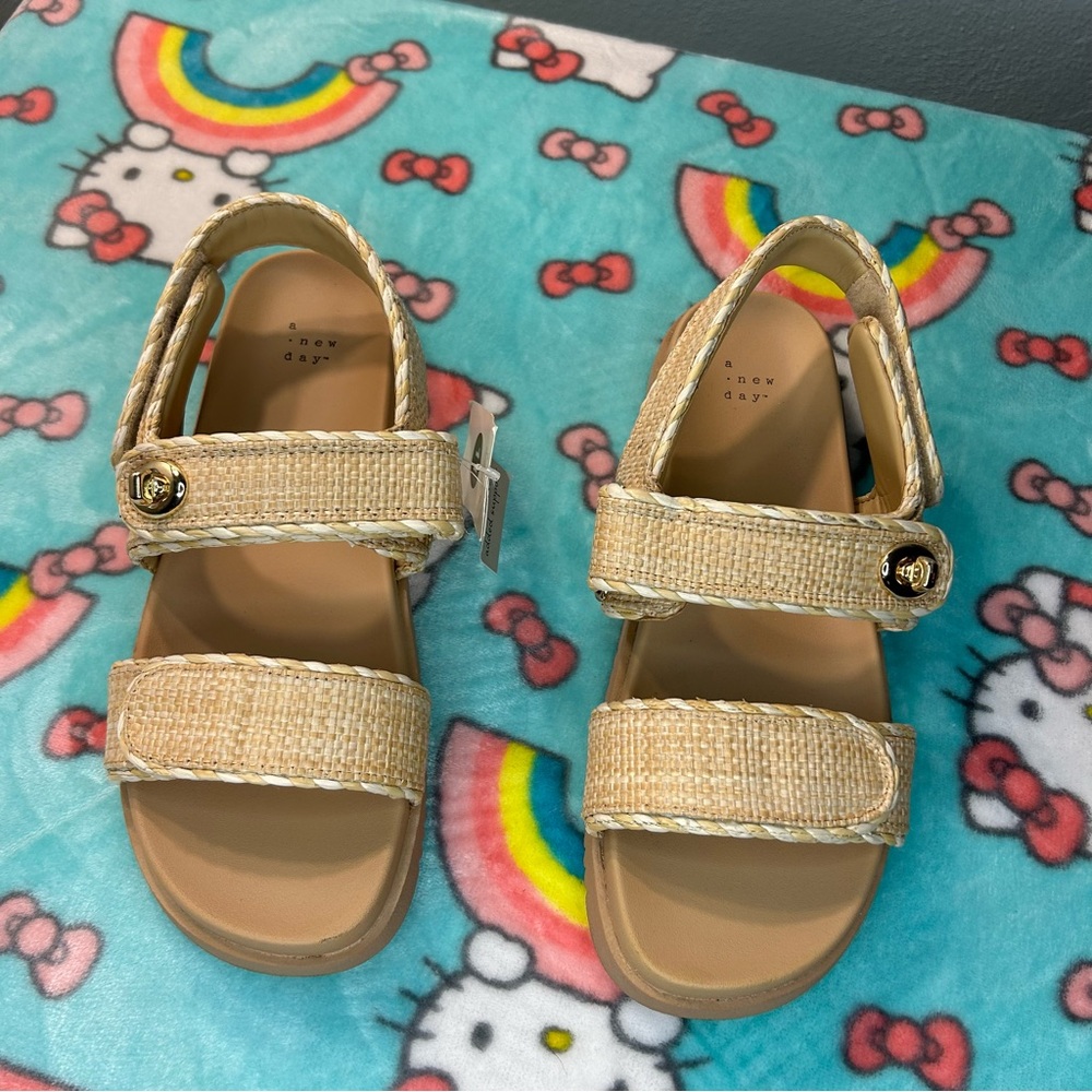 Tilly Raffia Platform Footbed Sandals - A New Day Tan size 11 nwt beach‎ summer